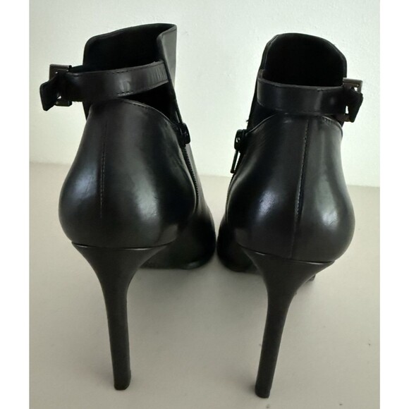 Vince Calla Leather Ankle High Heel Boots Women Size US 9.5 EU 41 Black Booties - Picture 5 of 12